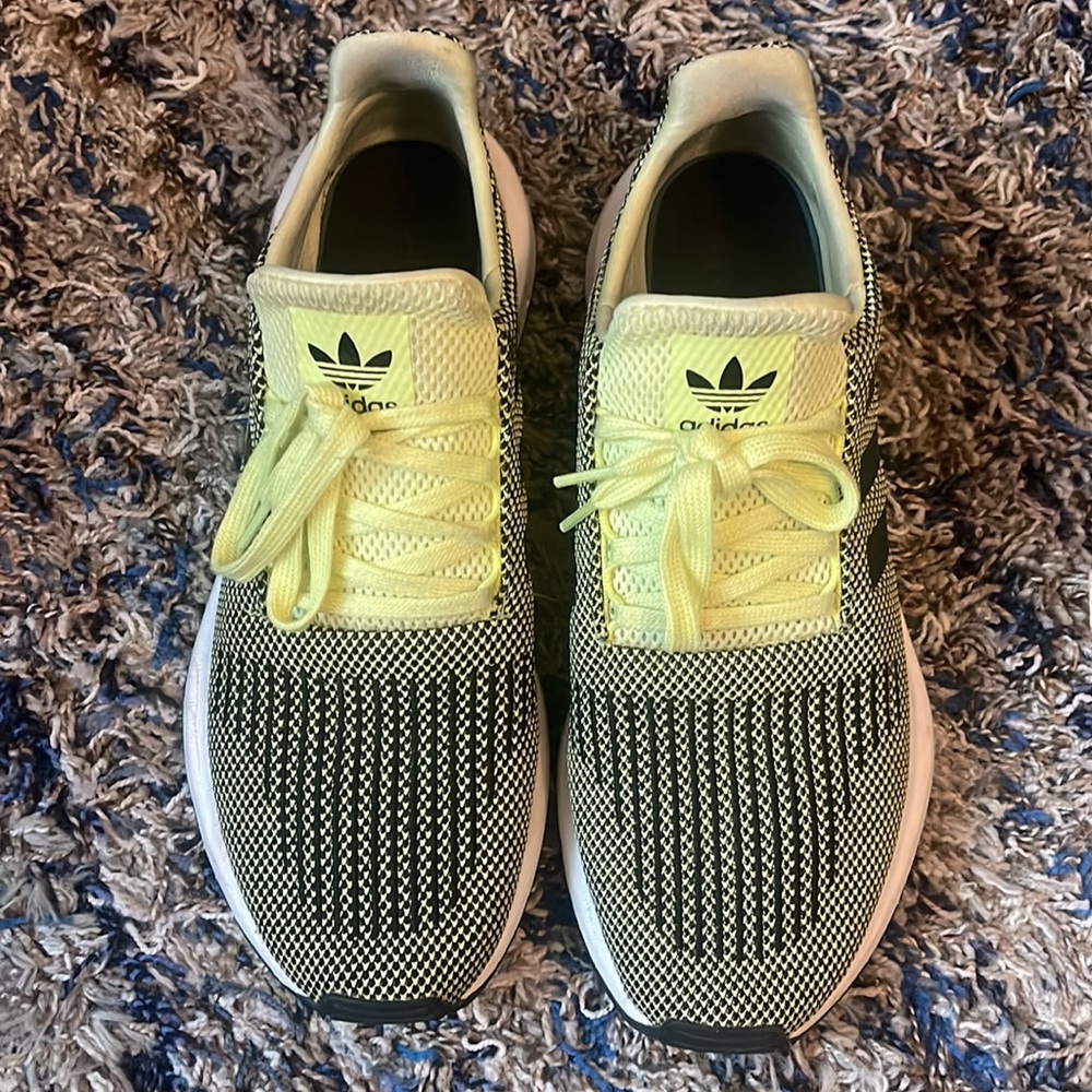 Neon Yellow Adidas Swift Run Sneakers (No Original Box)